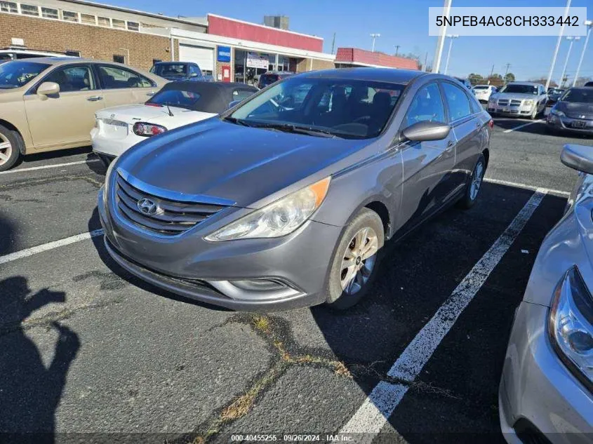 5NPEB4AC8CH333442 2012 Hyundai Sonata