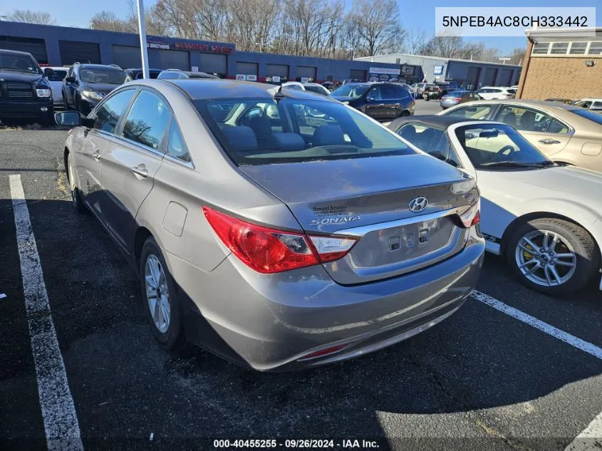 5NPEB4AC8CH333442 2012 Hyundai Sonata