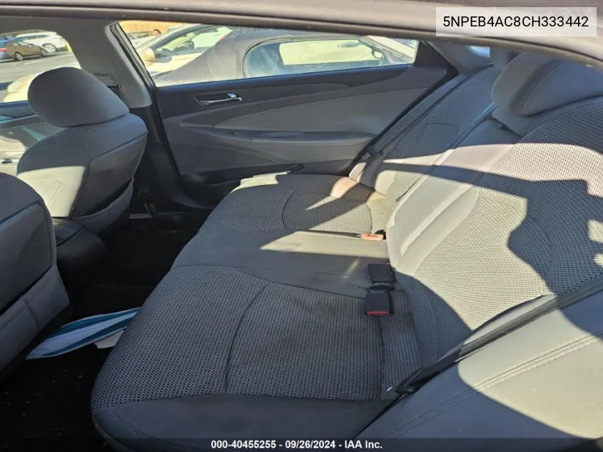 5NPEB4AC8CH333442 2012 Hyundai Sonata