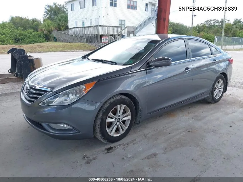 5NPEB4AC5CH393839 2012 Hyundai Sonata Gls