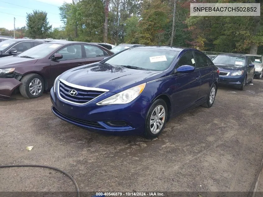 5NPEB4AC7CH502852 2012 Hyundai Sonata Gls