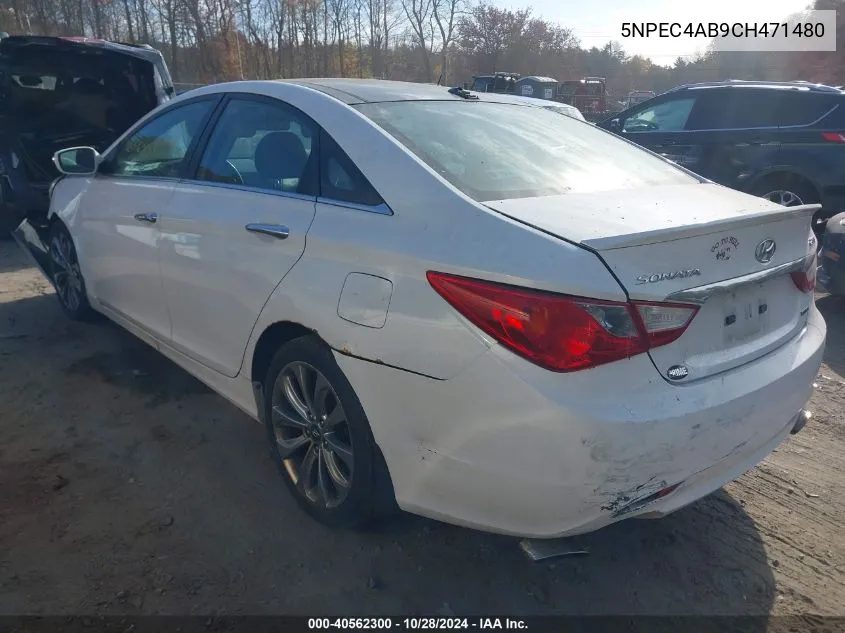 2012 Hyundai Sonata Se/Limited VIN: 5NPEC4AB9CH471480 Lot: 40562300