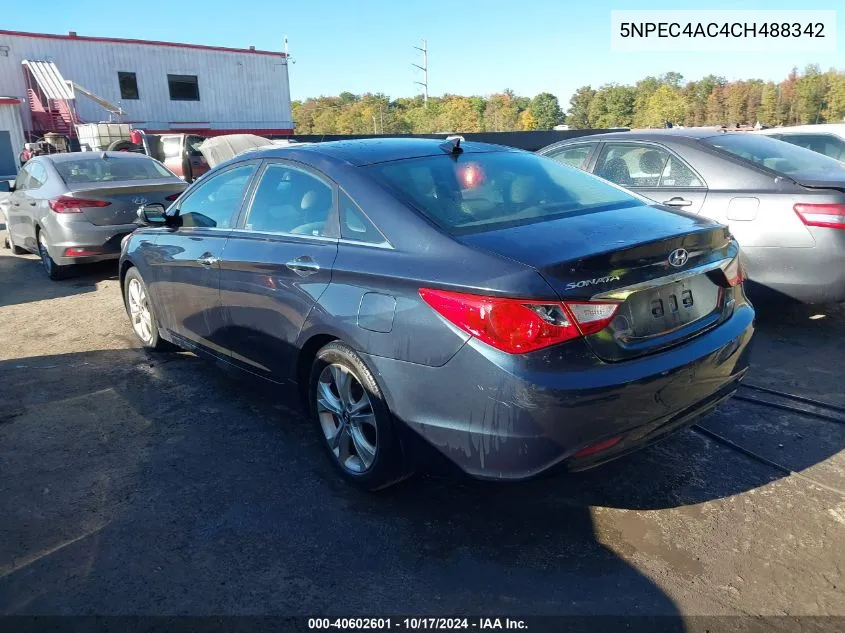 2012 Hyundai Sonata Limited VIN: 5NPEC4AC4CH488342 Lot: 40602601