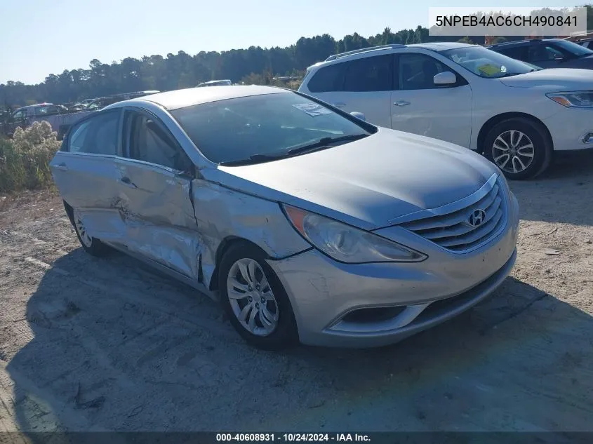 2012 Hyundai Sonata Gls VIN: 5NPEB4AC6CH490841 Lot: 40608931