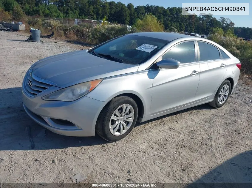 2012 Hyundai Sonata Gls VIN: 5NPEB4AC6CH490841 Lot: 40608931