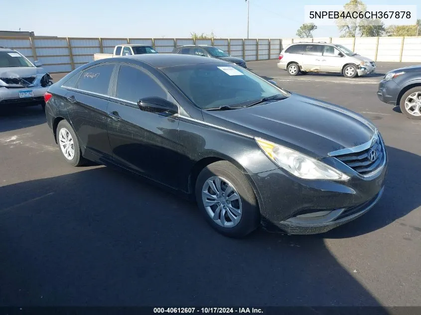 2012 Hyundai Sonata Gls VIN: 5NPEB4AC6CH367878 Lot: 40612607