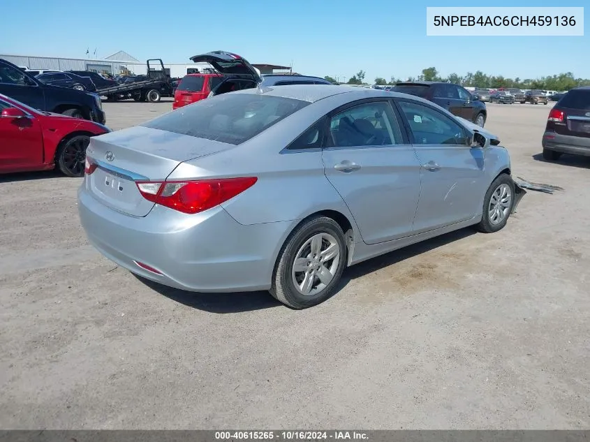 5NPEB4AC6CH459136 2012 Hyundai Sonata Gls