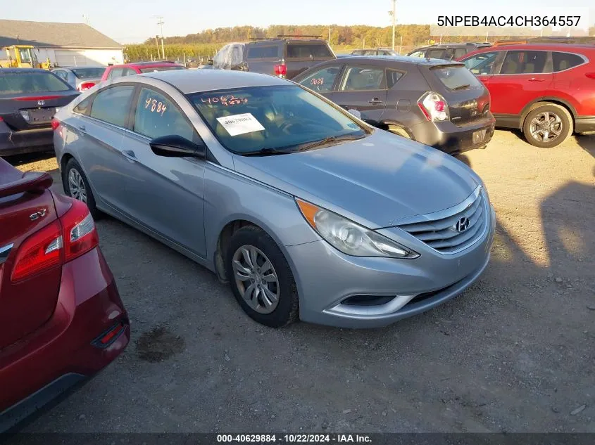 2012 Hyundai Sonata Gls VIN: 5NPEB4AC4CH364557 Lot: 40629884