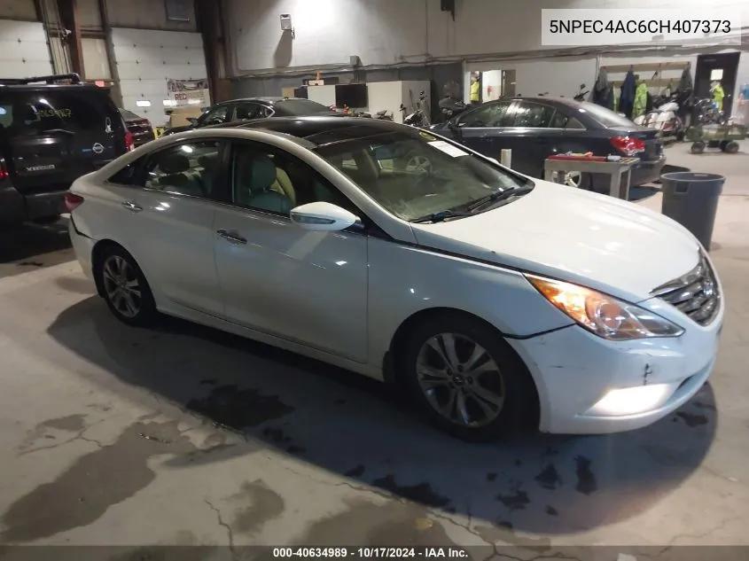 2012 Hyundai Sonata Limited VIN: 5NPEC4AC6CH407373 Lot: 40634989