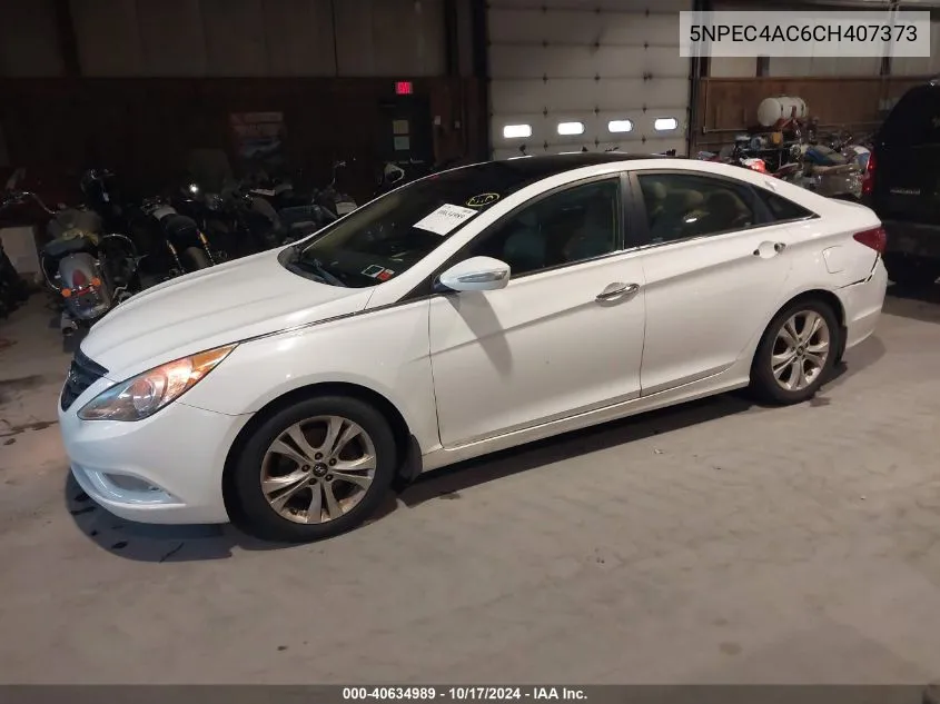 2012 Hyundai Sonata Limited VIN: 5NPEC4AC6CH407373 Lot: 40634989