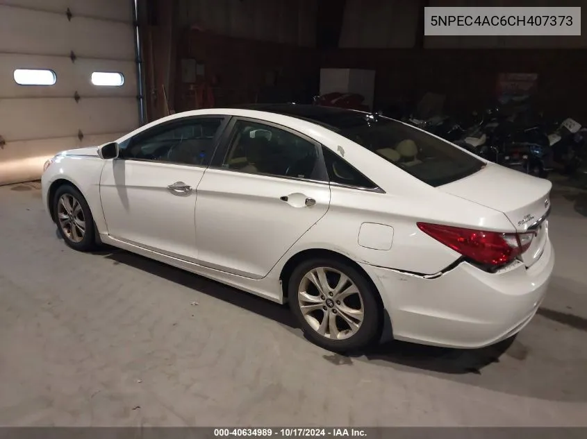 2012 Hyundai Sonata Limited VIN: 5NPEC4AC6CH407373 Lot: 40634989