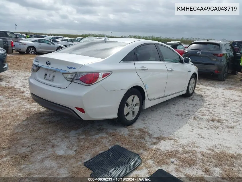 2012 Hyundai Sonata Hybrid VIN: KMHEC4A49CA043719 Lot: 40636239