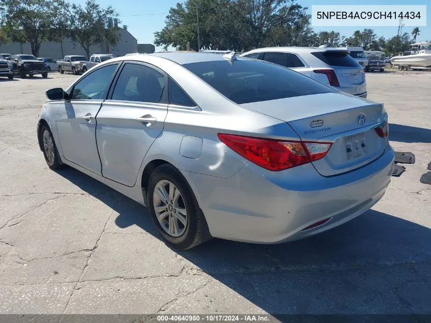 2012 Hyundai Sonata Gls VIN: 5NPEB4AC9CH414434 Lot: 40640950