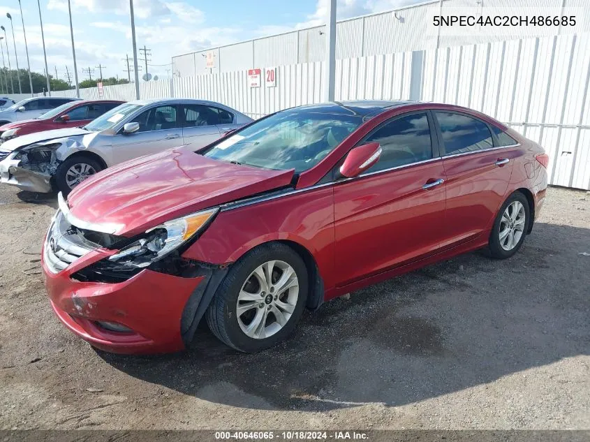 2012 Hyundai Sonata Limited VIN: 5NPEC4AC2CH486685 Lot: 40646065