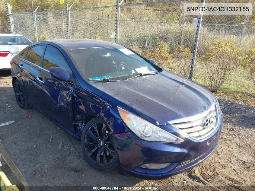 2012 Hyundai Sonata Se VIN: 5NPEC4AC4CH332155 Lot: 40647784