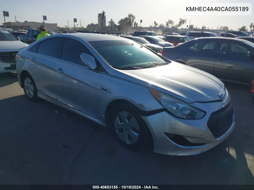 2012 Hyundai Sonata Hybrid VIN: KMHEC4A40CA055189 Lot: 40653155