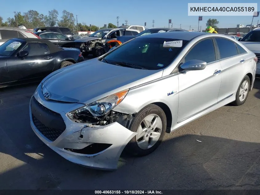 2012 Hyundai Sonata Hybrid VIN: KMHEC4A40CA055189 Lot: 40653155