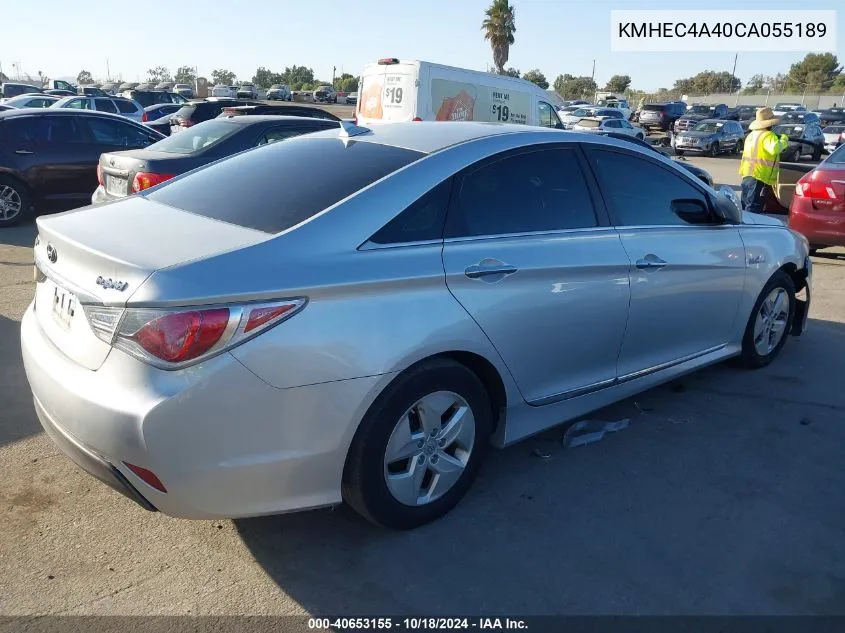 2012 Hyundai Sonata Hybrid VIN: KMHEC4A40CA055189 Lot: 40653155