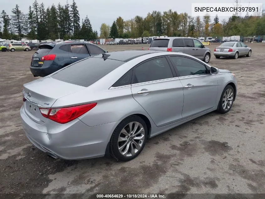 2012 Hyundai Sonata Limited 2.0T VIN: 5NPEC4ABXCH397891 Lot: 40654629