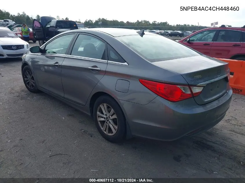 2012 Hyundai Sonata Gls VIN: 5NPEB4AC4CH448460 Lot: 40657112