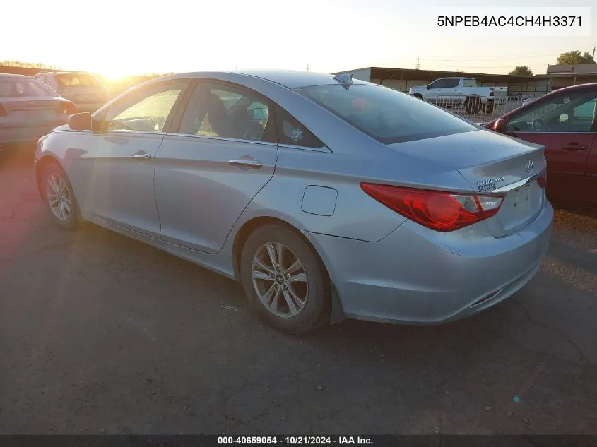 2012 Hyundai Sonata Gls/Limited/Se VIN: 5NPEB4AC4CH4H3371 Lot: 40659054