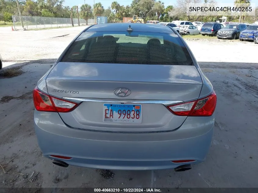 5NPEC4AC4CH460265 2012 Hyundai Sonata Se