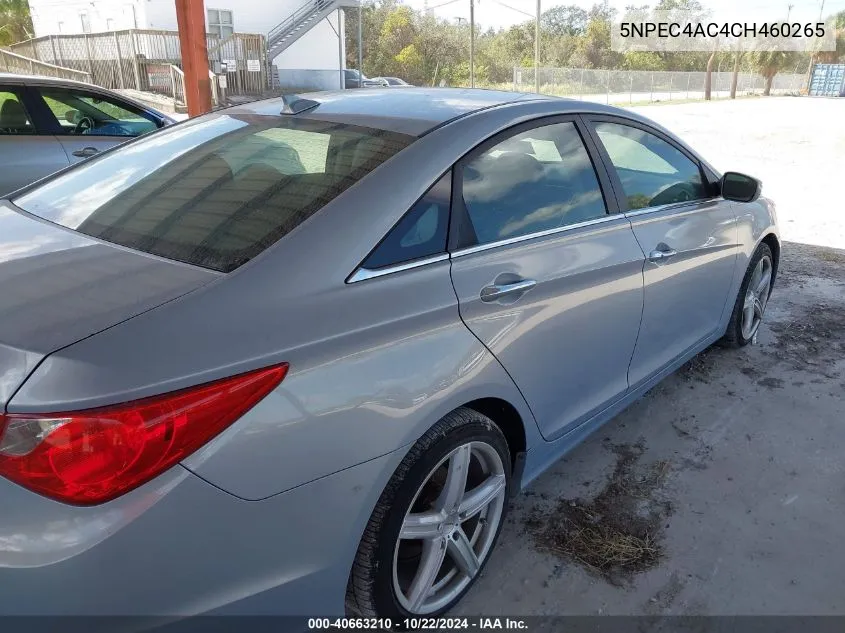 2012 Hyundai Sonata Se VIN: 5NPEC4AC4CH460265 Lot: 40663210