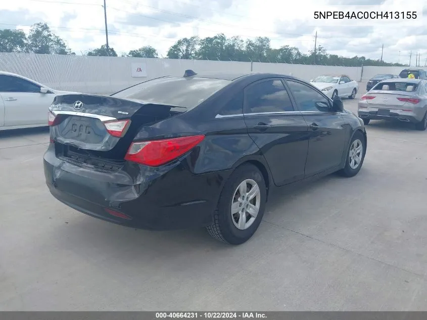 5NPEB4AC0CH413155 2012 Hyundai Sonata Gls