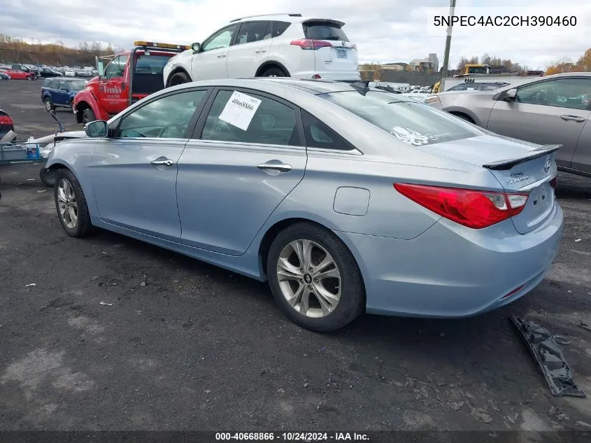 2012 Hyundai Sonata Limited VIN: 5NPEC4AC2CH390460 Lot: 40668866