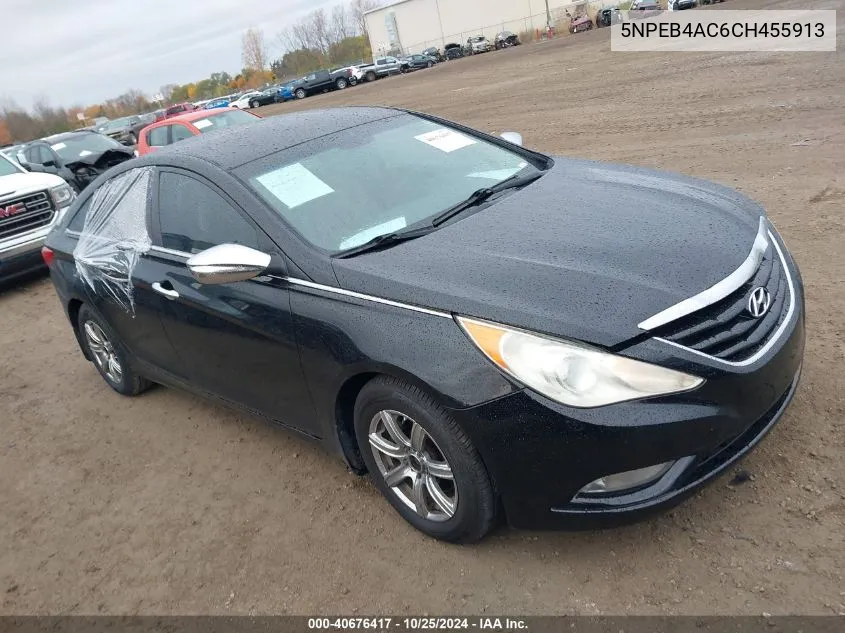 2012 Hyundai Sonata Gls VIN: 5NPEB4AC6CH455913 Lot: 40676417