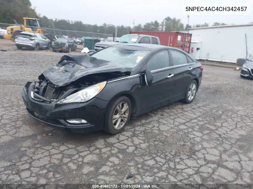 2012 Hyundai Sonata Limited VIN: 5NPEC4AC4CH342457 Lot: 40682172