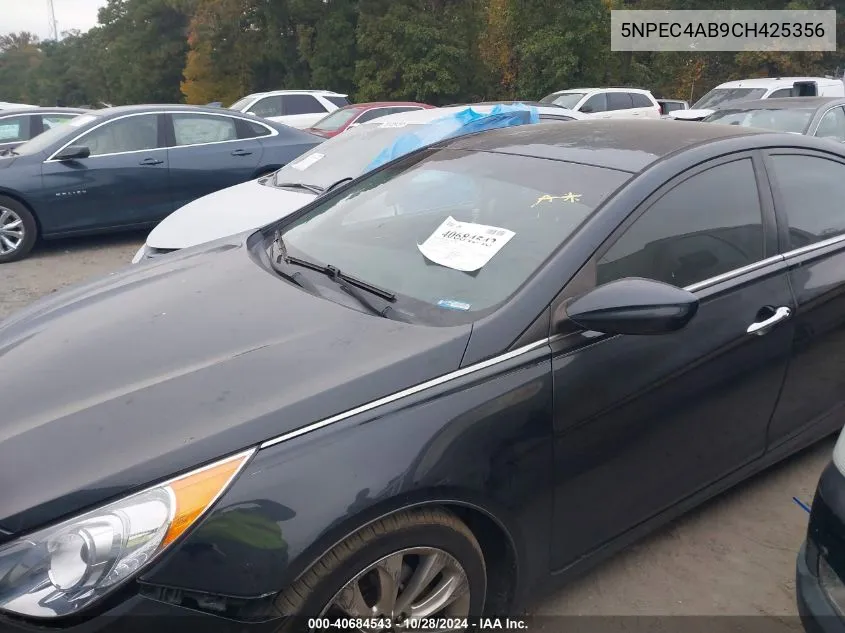 2012 Hyundai Sonata Se 2.0T VIN: 5NPEC4AB9CH425356 Lot: 40684543