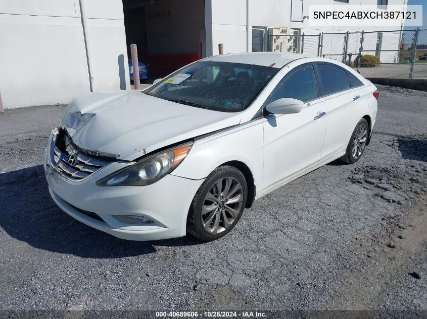 2012 Hyundai Sonata Se 2.0T VIN: 5NPEC4ABXCH387121 Lot: 40689606