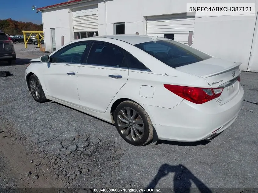 2012 Hyundai Sonata Se 2.0T VIN: 5NPEC4ABXCH387121 Lot: 40689606