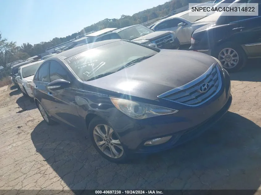 2012 Hyundai Sonata Limited VIN: 5NPEC4AC4CH314822 Lot: 40697238