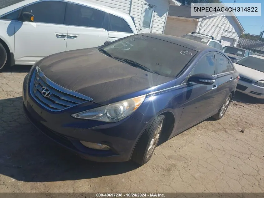 2012 Hyundai Sonata Limited VIN: 5NPEC4AC4CH314822 Lot: 40697238