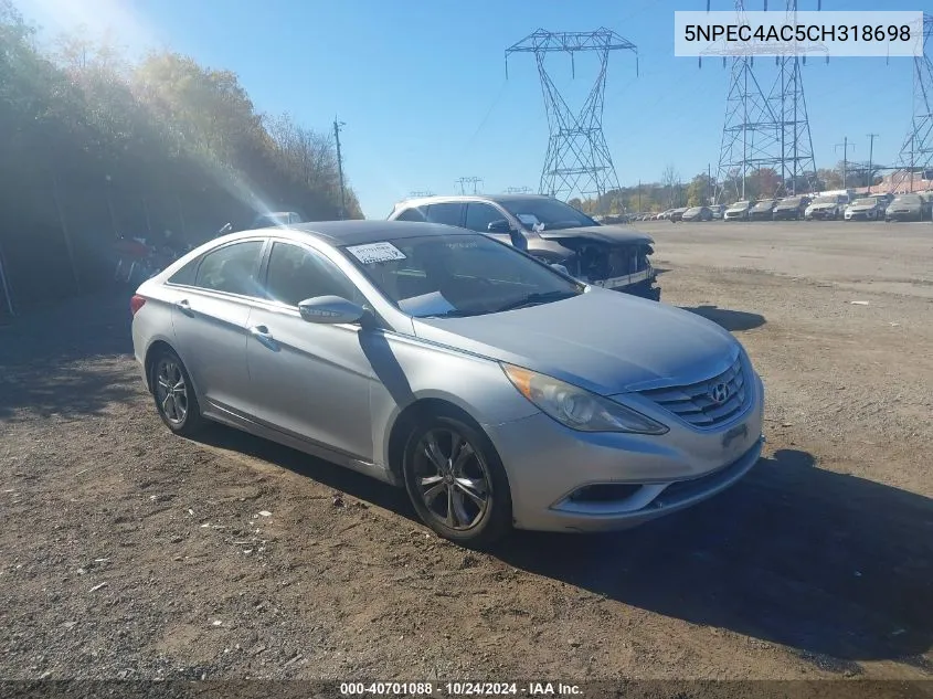 2012 Hyundai Sonata Limited VIN: 5NPEC4AC5CH318698 Lot: 40701088