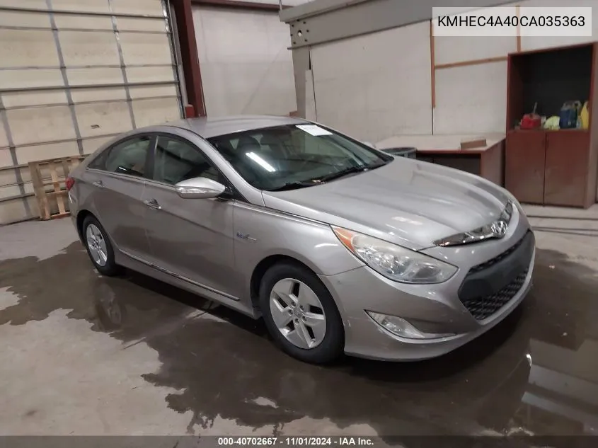 2012 Hyundai Sonata Hybrid VIN: KMHEC4A40CA035363 Lot: 40702667