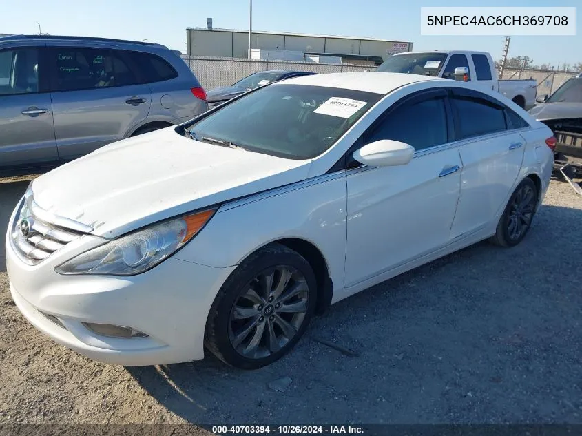 2012 Hyundai Sonata Se VIN: 5NPEC4AC6CH369708 Lot: 40703394