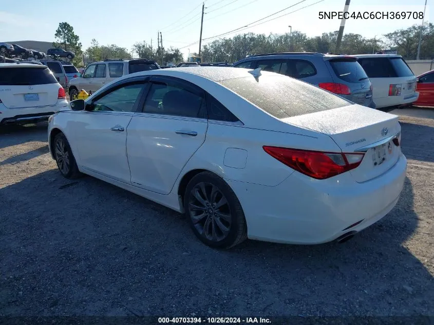 2012 Hyundai Sonata Se VIN: 5NPEC4AC6CH369708 Lot: 40703394