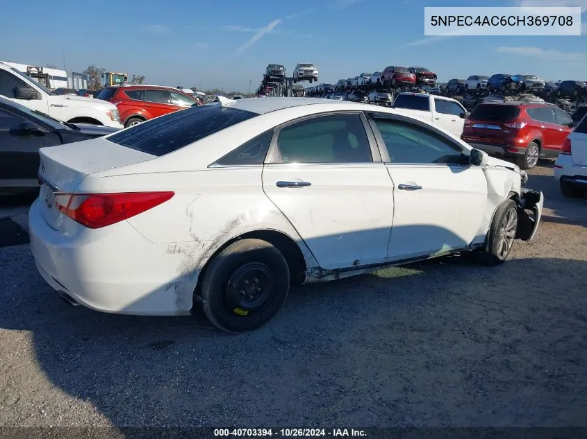 2012 Hyundai Sonata Se VIN: 5NPEC4AC6CH369708 Lot: 40703394