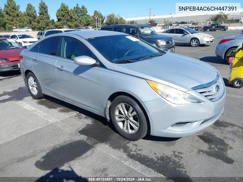 2012 Hyundai Sonata Gls VIN: 5NPEB4AC6CH447391 Lot: 40703401