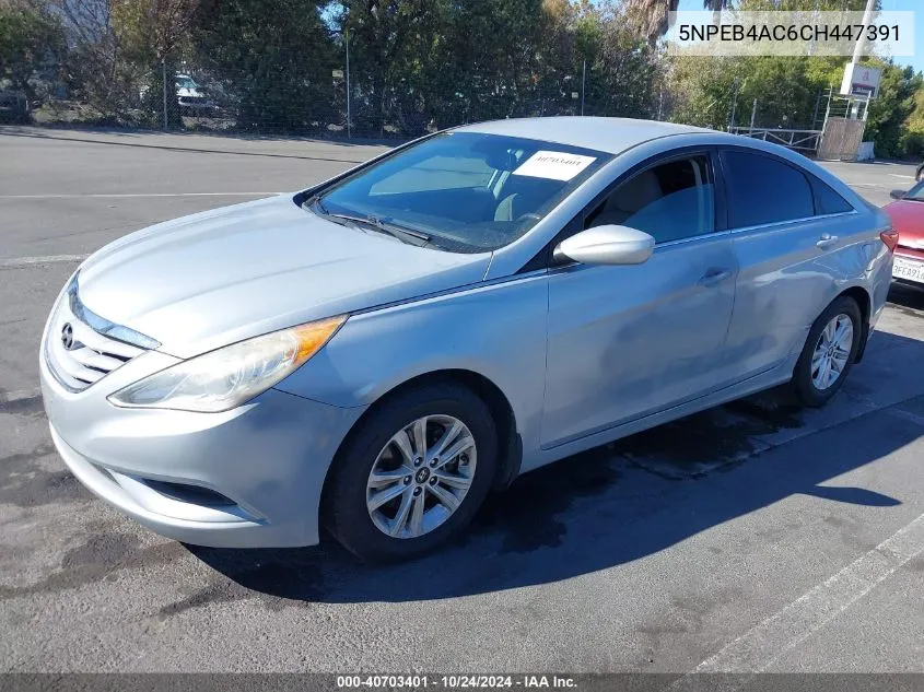 2012 Hyundai Sonata Gls VIN: 5NPEB4AC6CH447391 Lot: 40703401