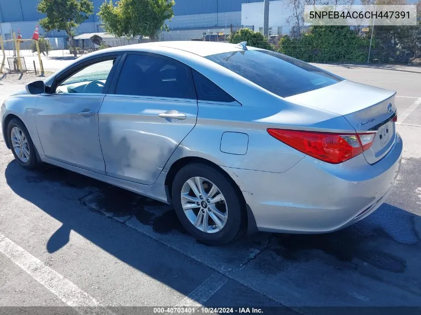 2012 Hyundai Sonata Gls VIN: 5NPEB4AC6CH447391 Lot: 40703401