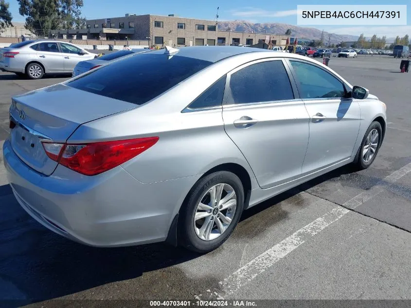 2012 Hyundai Sonata Gls VIN: 5NPEB4AC6CH447391 Lot: 40703401