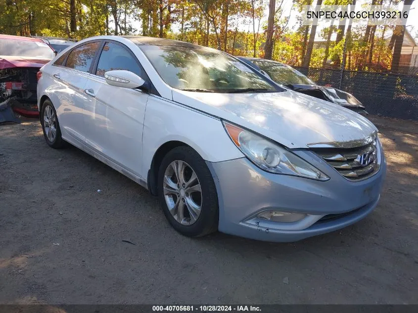 2012 Hyundai Sonata Limited VIN: 5NPEC4AC6CH393216 Lot: 40705681