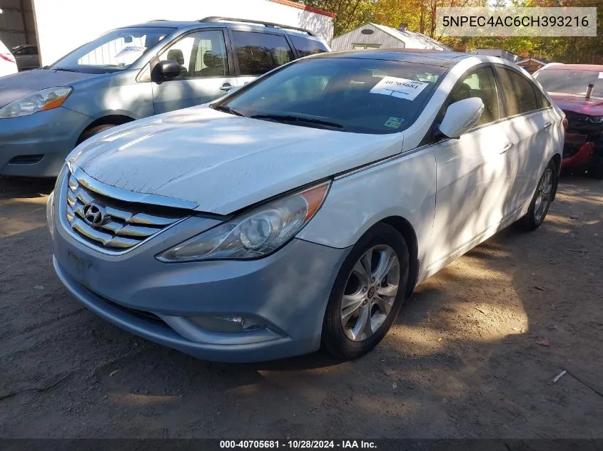 2012 Hyundai Sonata Limited VIN: 5NPEC4AC6CH393216 Lot: 40705681