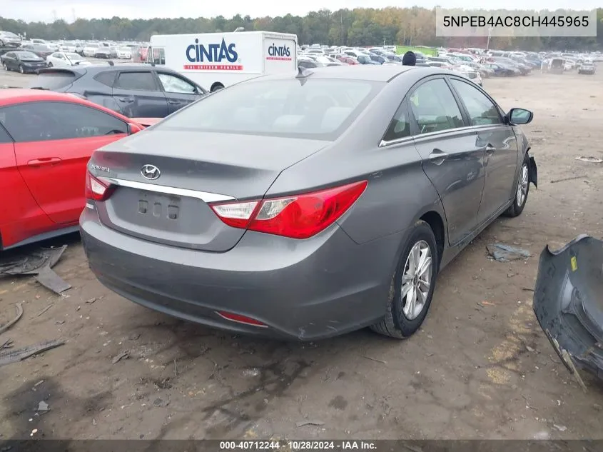 2012 Hyundai Sonata Gls VIN: 5NPEB4AC8CH445965 Lot: 40712244