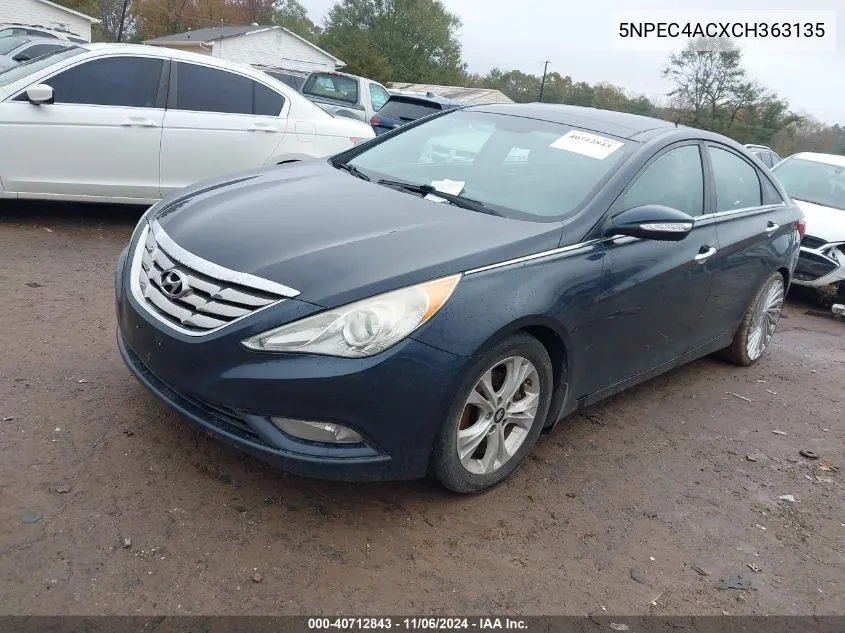 2012 Hyundai Sonata Limited VIN: 5NPEC4ACXCH363135 Lot: 40712843