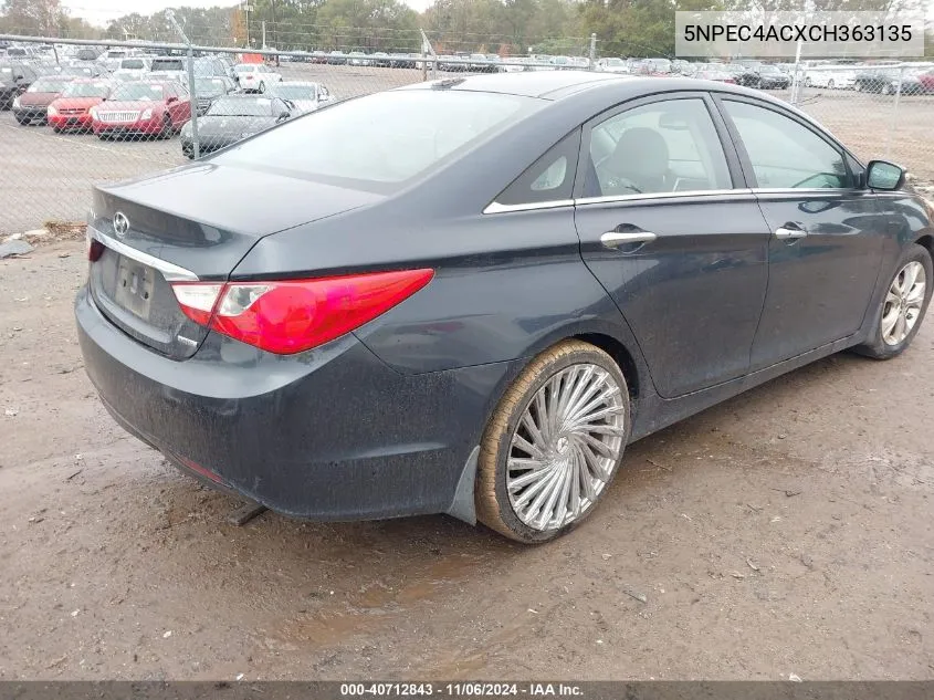 2012 Hyundai Sonata Limited VIN: 5NPEC4ACXCH363135 Lot: 40712843